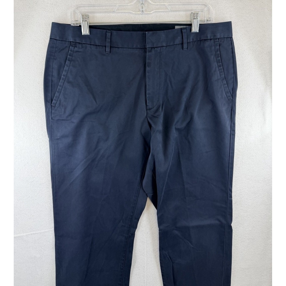 Bonobos Men's Dress Pants Monday 34x32 Navy Slim Flat‎ Front Wrinkle-Resistant